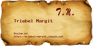 Triebel Margit névjegykártya